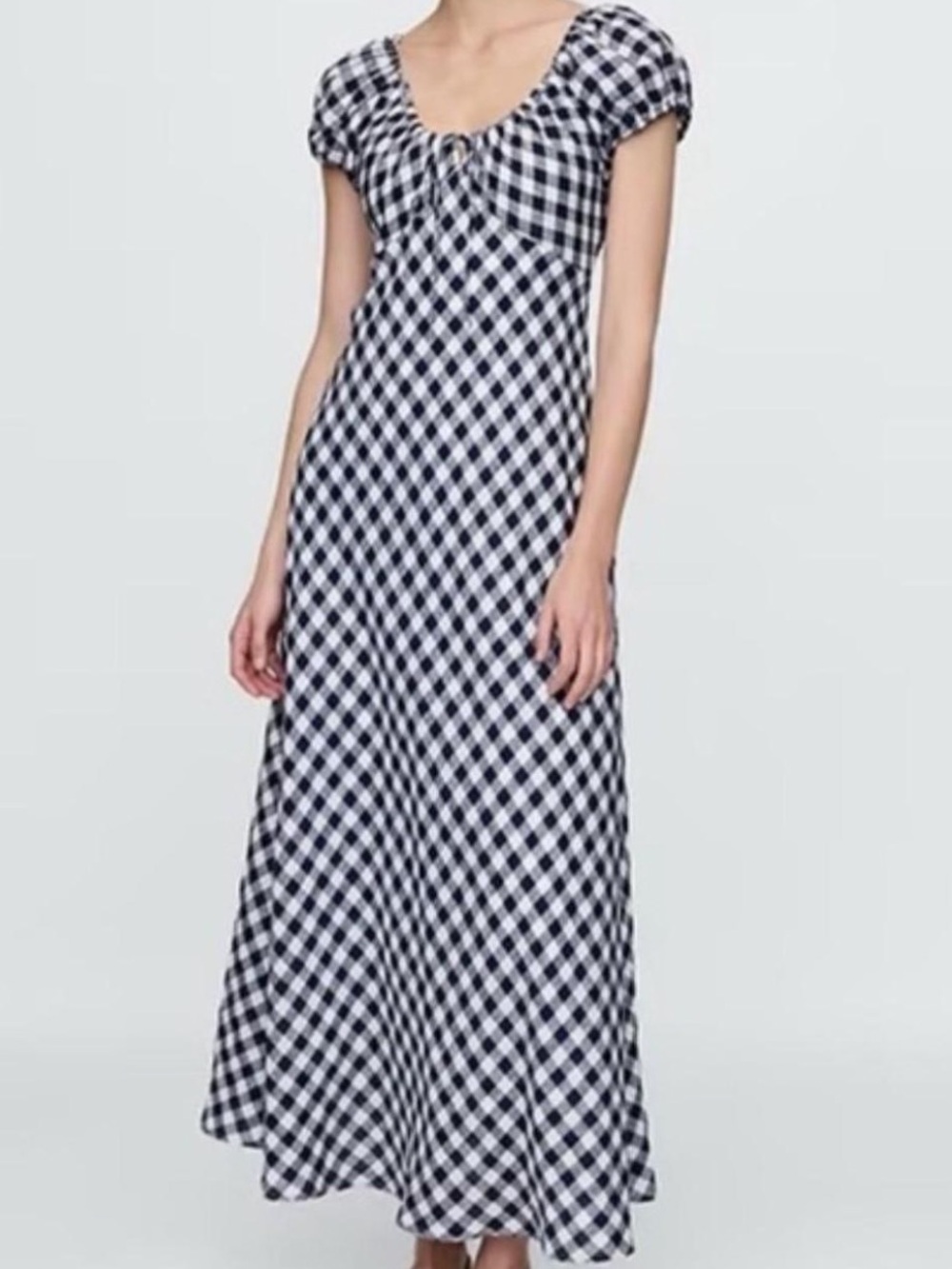 Gap x DOENGingham Navy Dress